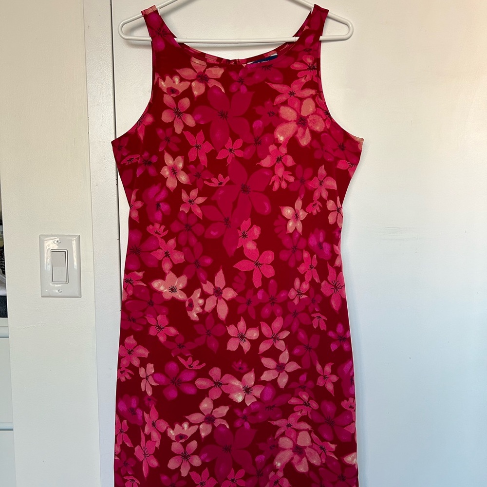 Floral Pink Sleeveless Dress